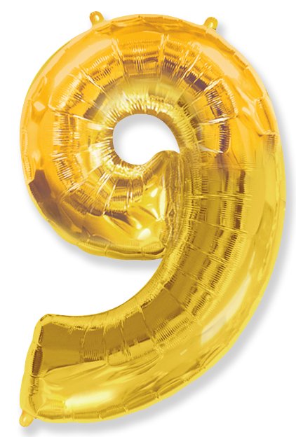 Large Foil Balloon Number "9"