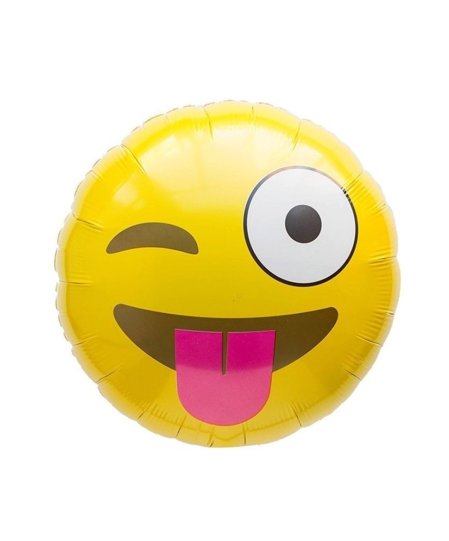 Wink Emoji Helium Balloon