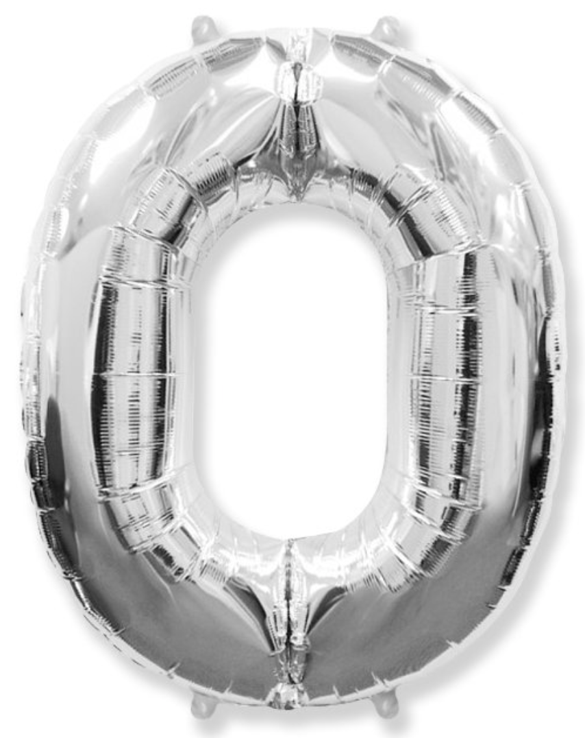 Large Foil Balloon Number "0"