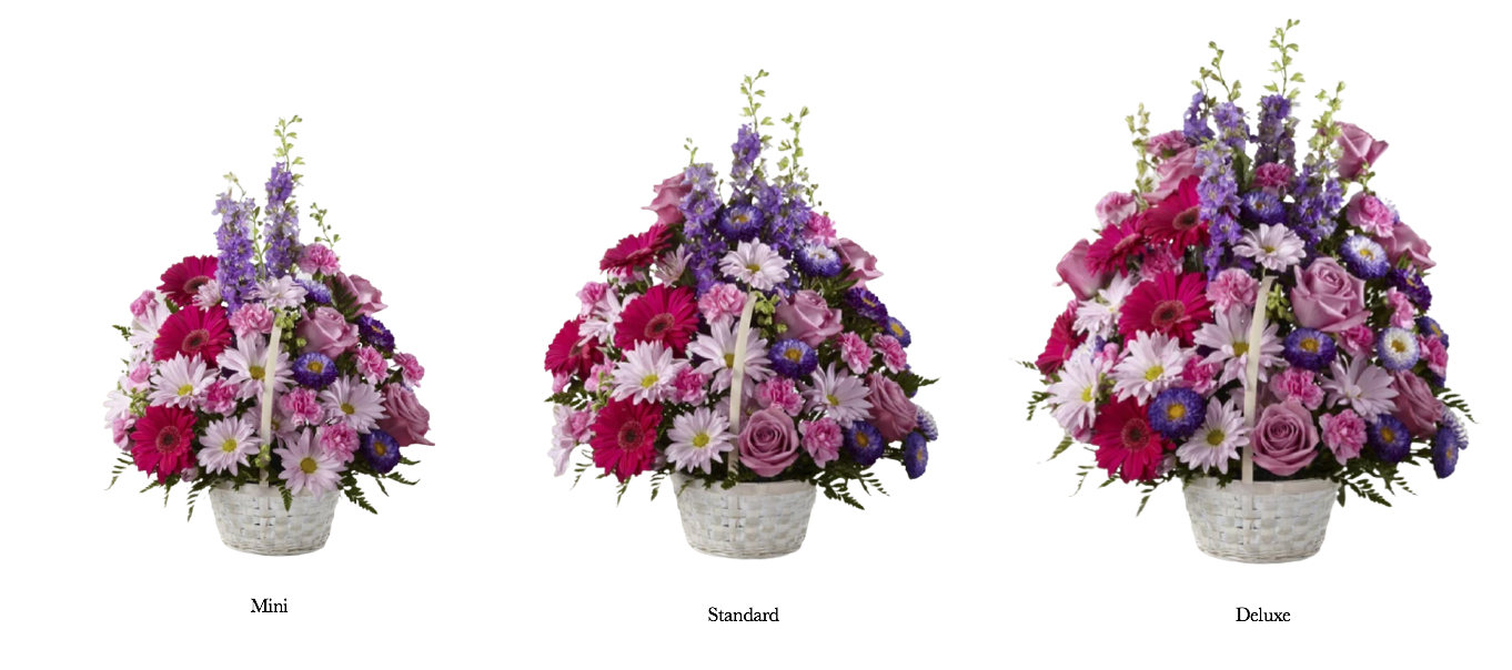 Pink Blush Flower Basket