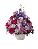 Pink Blush Flower Basket